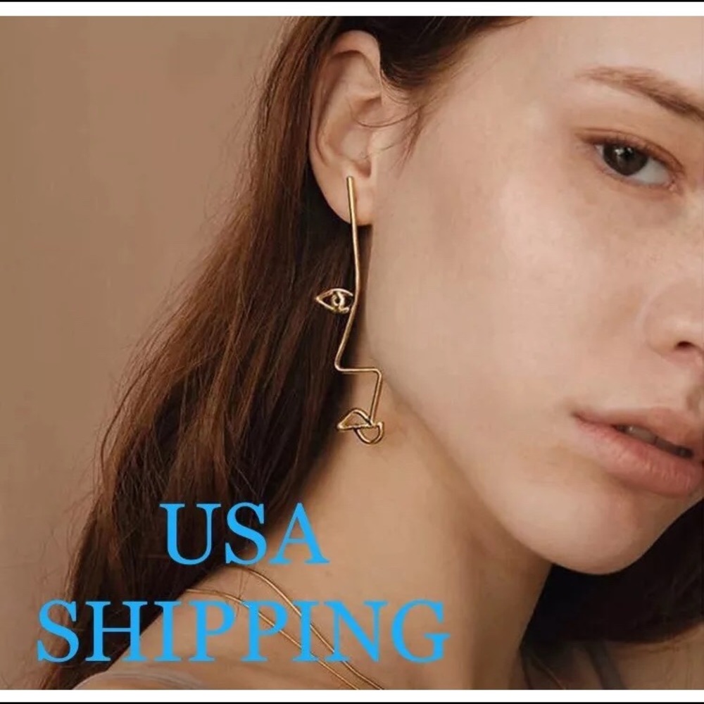 Asymmetrical Van Gogh Abstract Chic Earrings